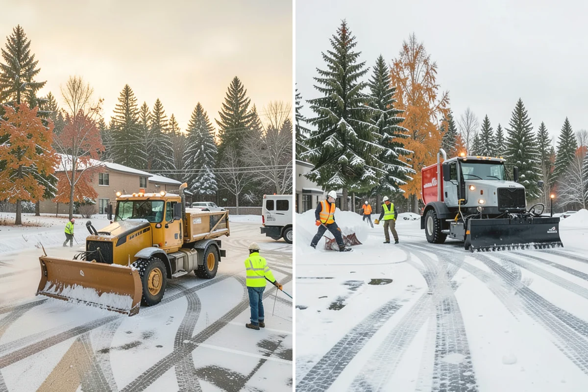 Parking Lot Snow Removal in Monroe, Snohomish County, WA - We assess lot layout and problem areas before the season