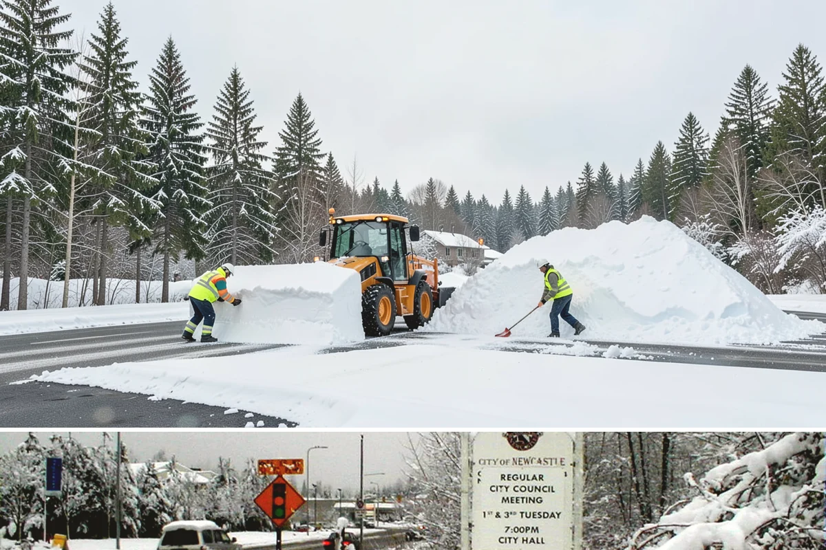 Parking Lot Snow Removal in Newcastle, King County, WA - Schedule coverage from late fall through early spring when convergence-zone snow can hit the lowlands.