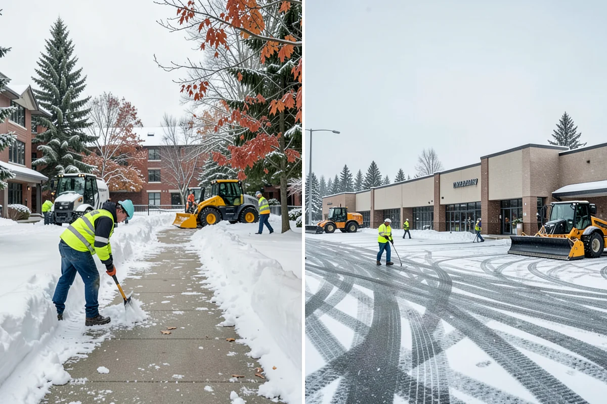 Parking Lot Snow Removal in Normandy Park, King County, WA - We assess lot layout and problem areas before the season