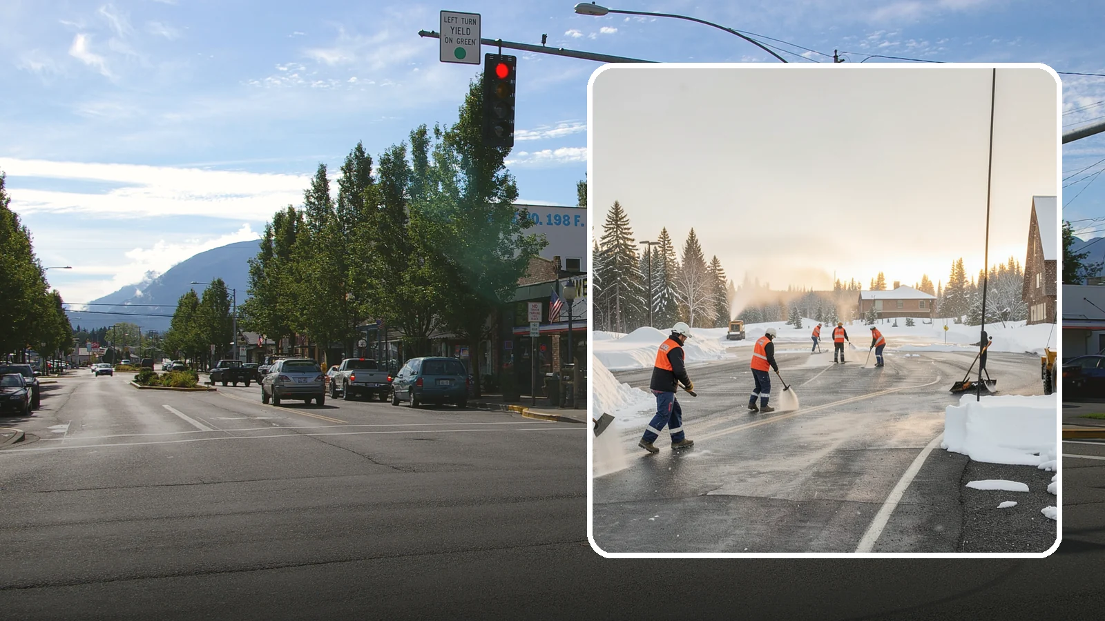 Parking Lot Snow Removal in North Bend, King County, WA - We handle the full cycle of clearing, treating, and hauling snow from commercial lots across Western Washington.