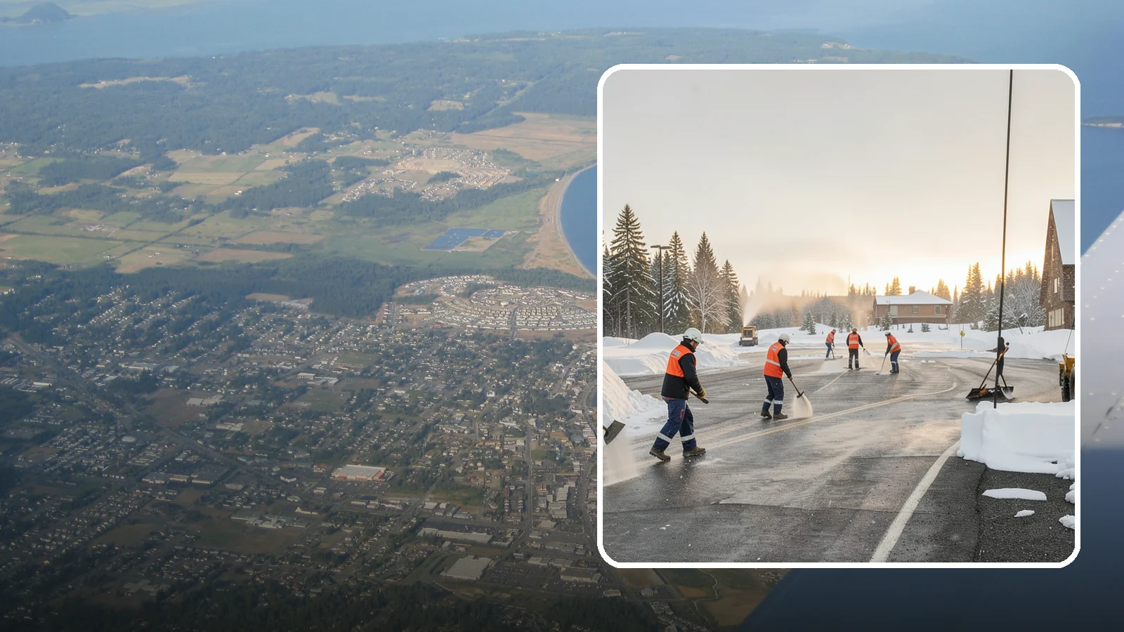 Parking Lot Snow Removal in Oak Harbor, Island County, WA - We handle the full cycle of clearing, treating, and hauling snow from commercial lots across Western Washington.