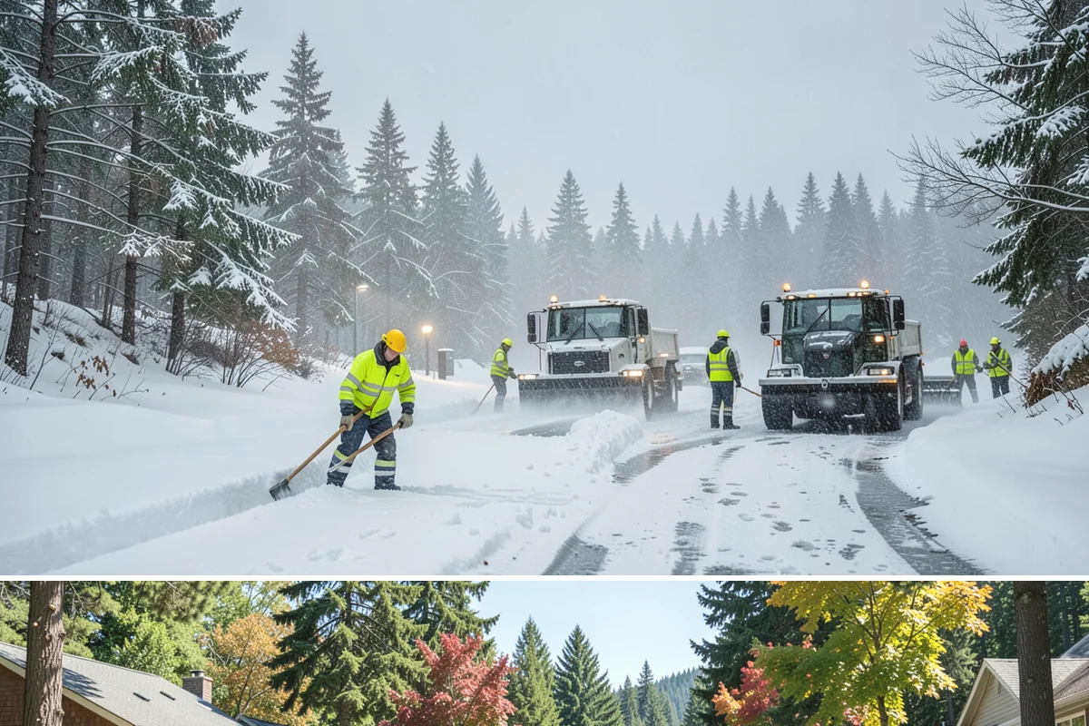 Parking Lot Snow Removal in Orting, Pierce County, WA - Schedule coverage from late fall through early spring when convergence-zone snow can hit the lowlands.