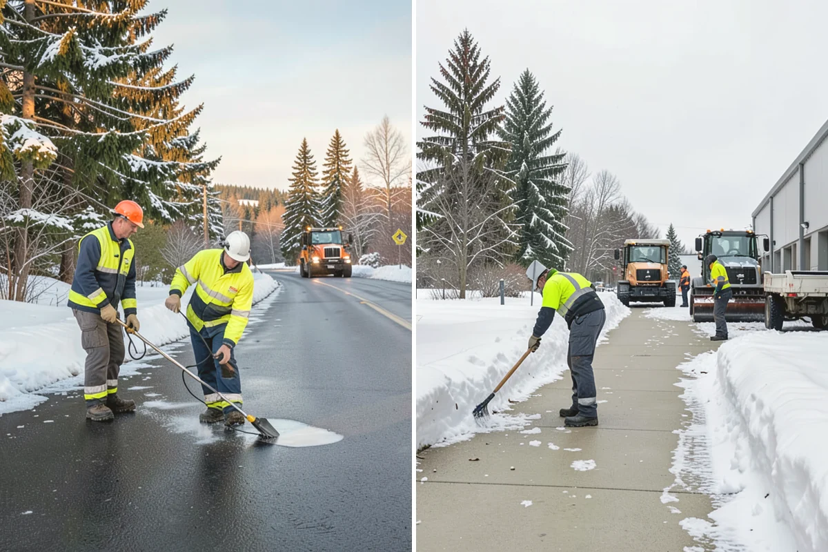 Parking Lot Snow Removal in Ruston, Pierce County, WA - We assess lot layout and problem areas before the season