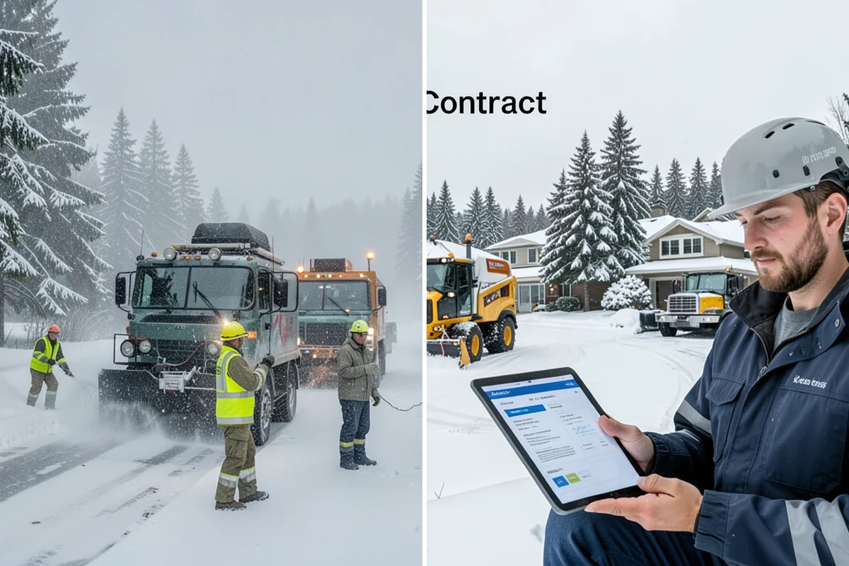 Parking Lot Snow Removal in SeaTac, King County, WA - We assess lot layout and problem areas before the season