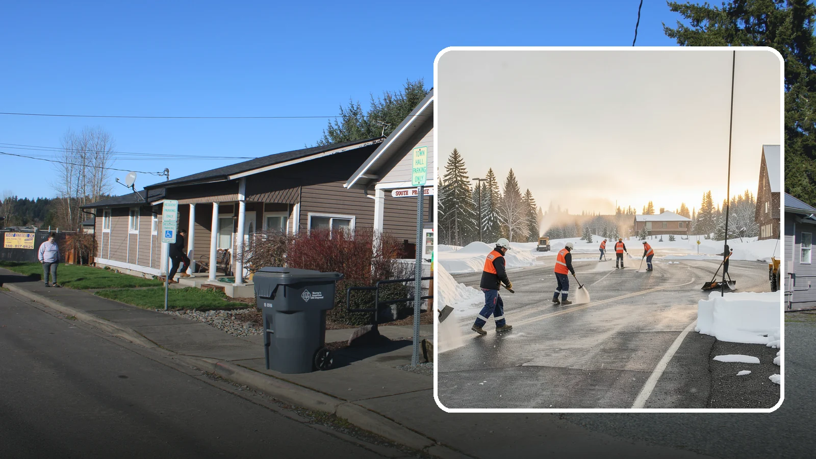 Parking Lot Snow Removal in South Prairie, Pierce County, WA - We handle the full cycle of clearing, treating, and hauling snow from commercial lots across Western Washington.