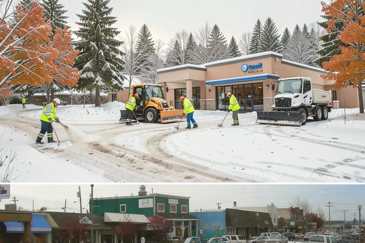 Parking Lot Snow Removal in Stanwood, Snohomish County, WA - Schedule coverage from late fall through early spring when convergence-zone snow can hit the lowlands.