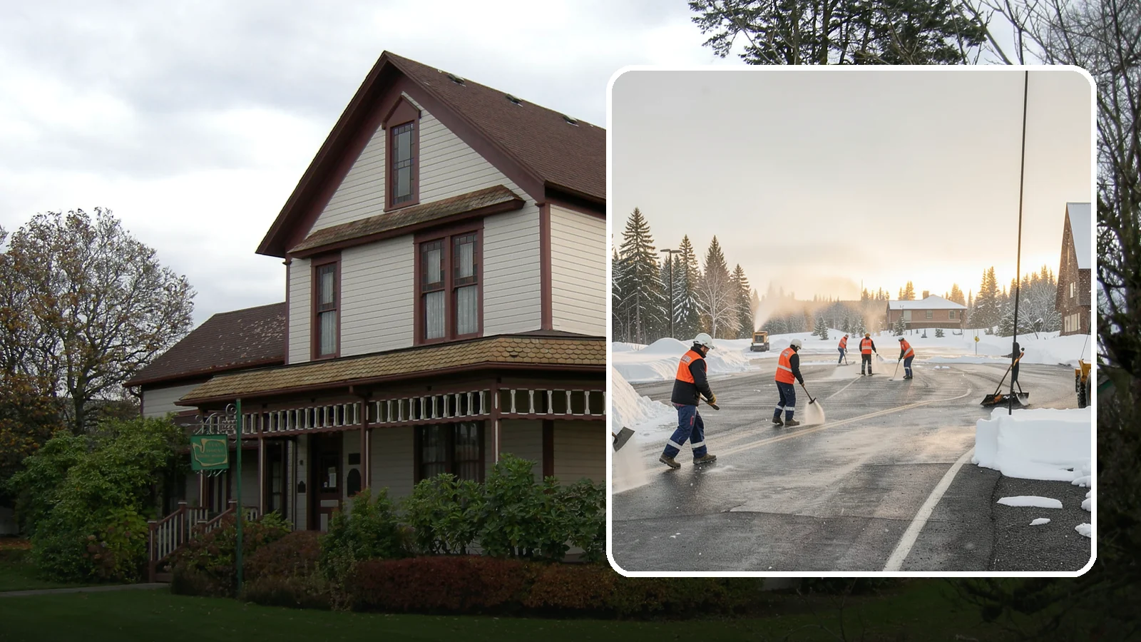 Parking Lot Snow Removal in Sumner, Pierce County, WA - We handle the full cycle of clearing, treating, and hauling snow from commercial lots across Western Washington.