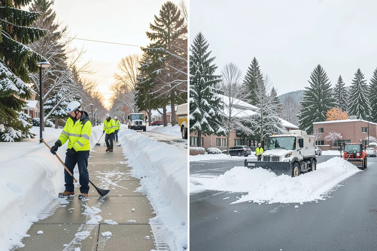 Parking Lot Snow Removal in Sumner, Pierce County, WA - We assess lot layout and problem areas before the season