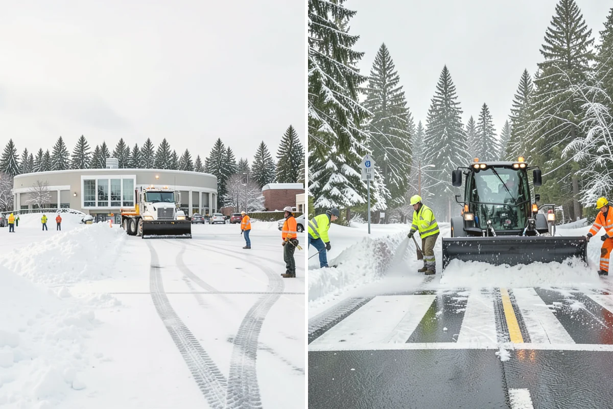 Parking Lot Snow Removal in Tacoma, Pierce County, WA - We assess lot layout and problem areas before the season