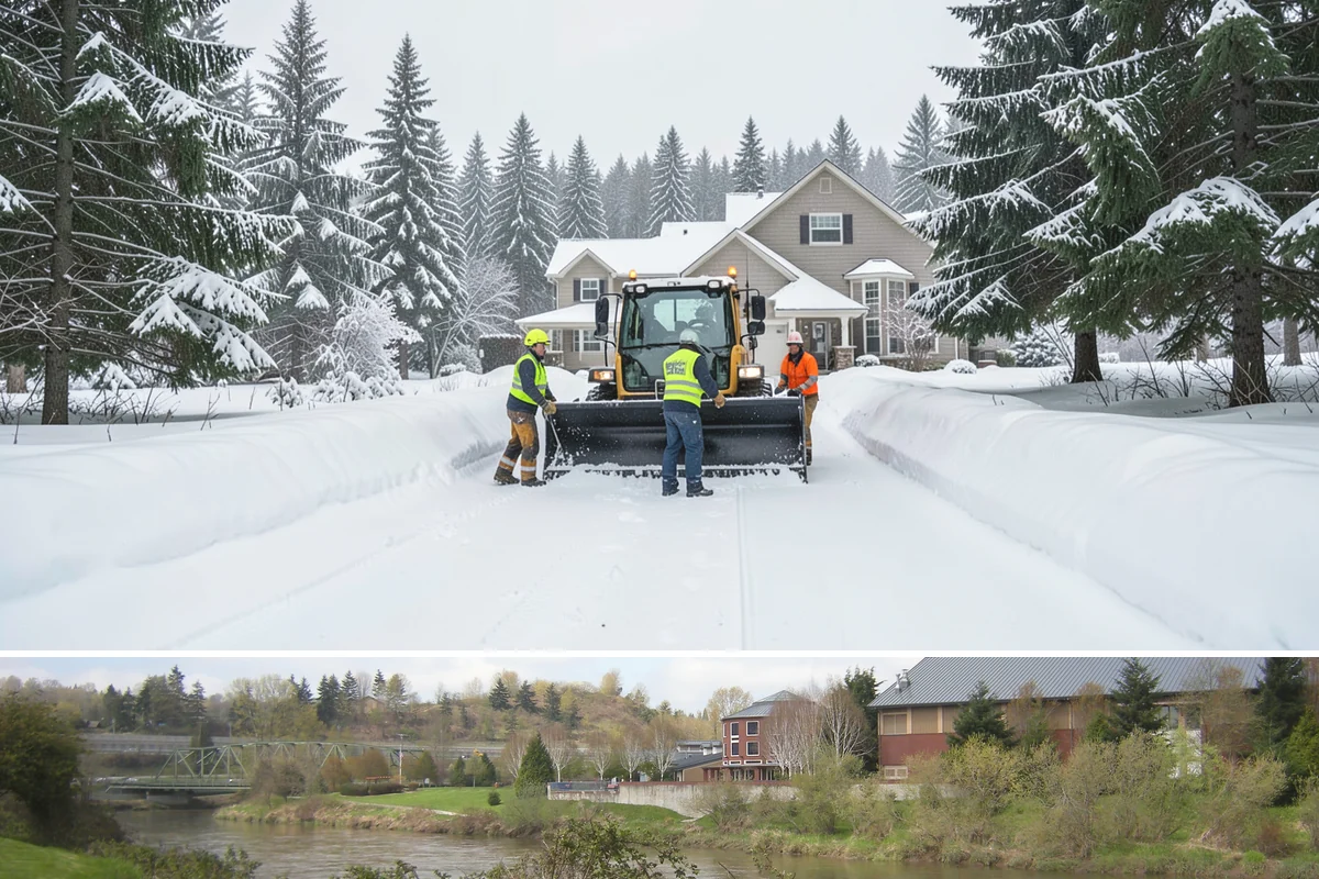Parking Lot Snow Removal in Tukwila, King County, WA - Schedule coverage from late fall through early spring when convergence-zone snow can hit the lowlands.