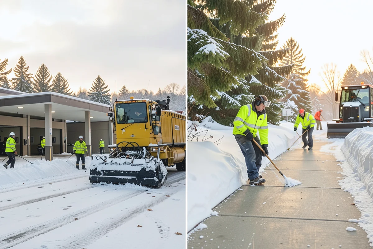 Parking Lot Snow Removal in Wilkeson, Pierce County, WA - We assess lot layout and problem areas before the season