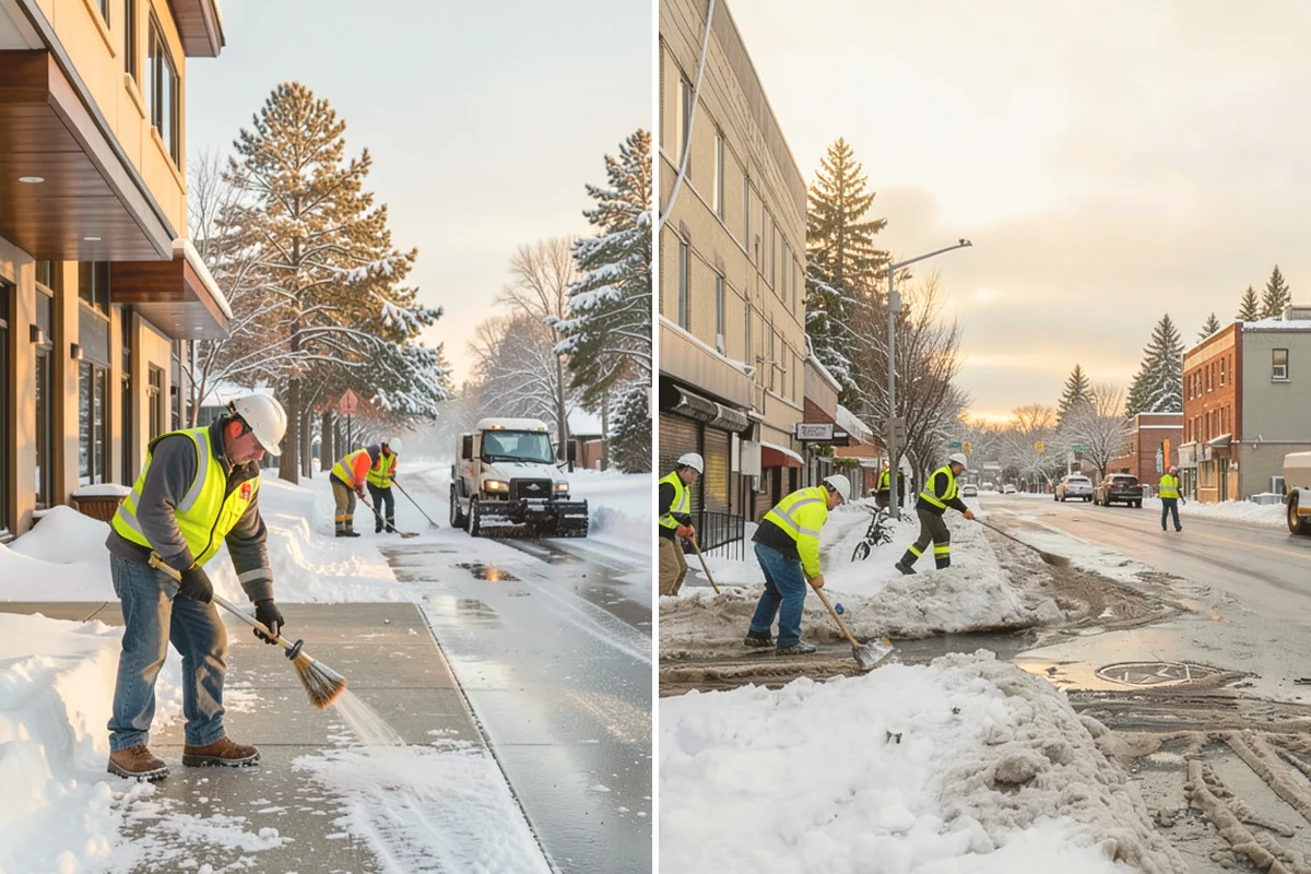 Parking Stall Clearing in Algona, King County, WA - We identify stalls left blocked after plowing
