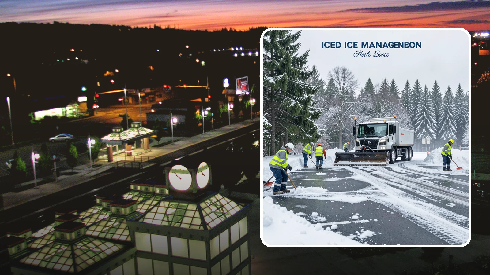 Parking Stall Clearing in Auburn, King County, WA - We clear individual stalls down to the pavement so every space is usable after a storm.