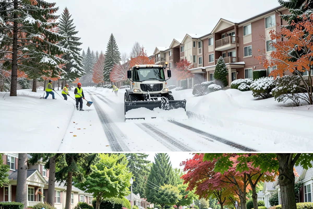 Parking Stall Clearing in Beaux Arts Village, King County, WA - Stall clearing follows every plowable event through the winter months.