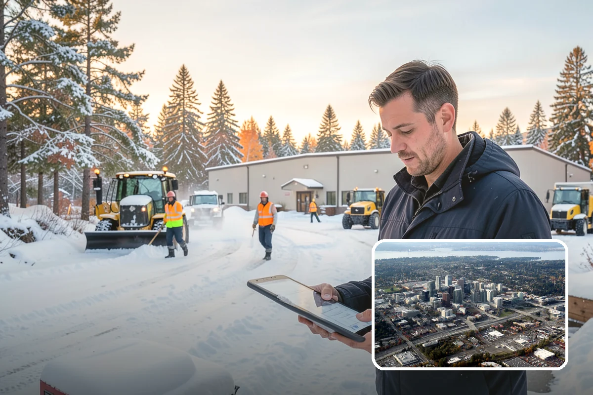 Parking Stall Clearing in Bellevue, King County, WA - Opens every stall, not just the aisles