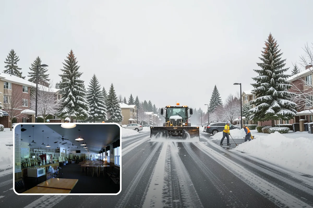 Parking Stall Clearing in Black Diamond, King County, WA - Opens every stall, not just the aisles