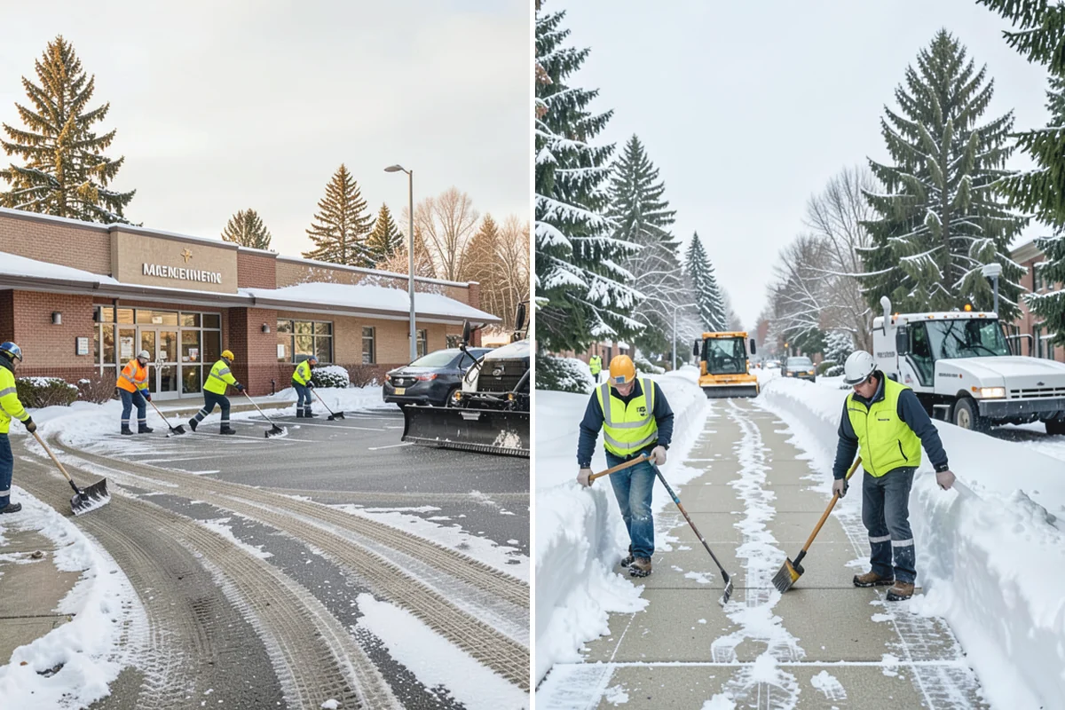 Parking Stall Clearing in Bonney Lake, Pierce County, WA - We identify stalls left blocked after plowing