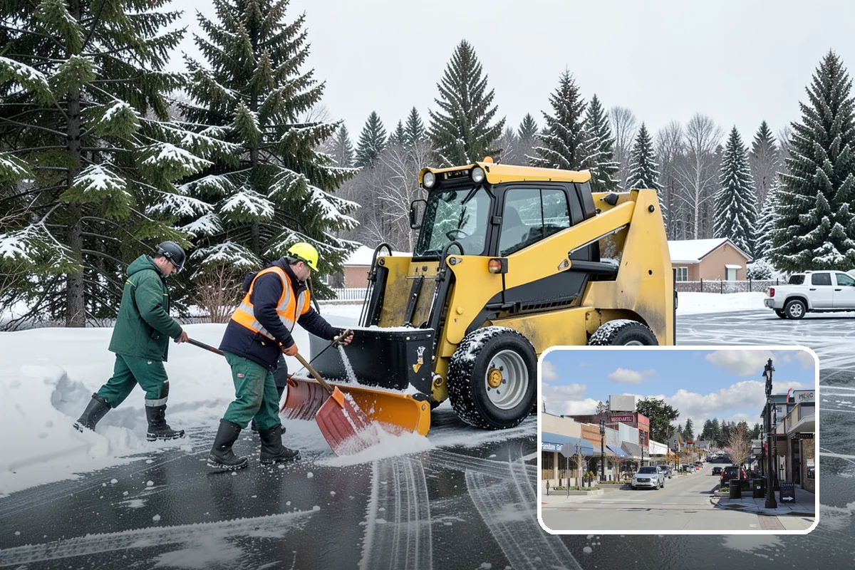 Parking Stall Clearing in Bothell, King County, WA - Opens every stall, not just the aisles