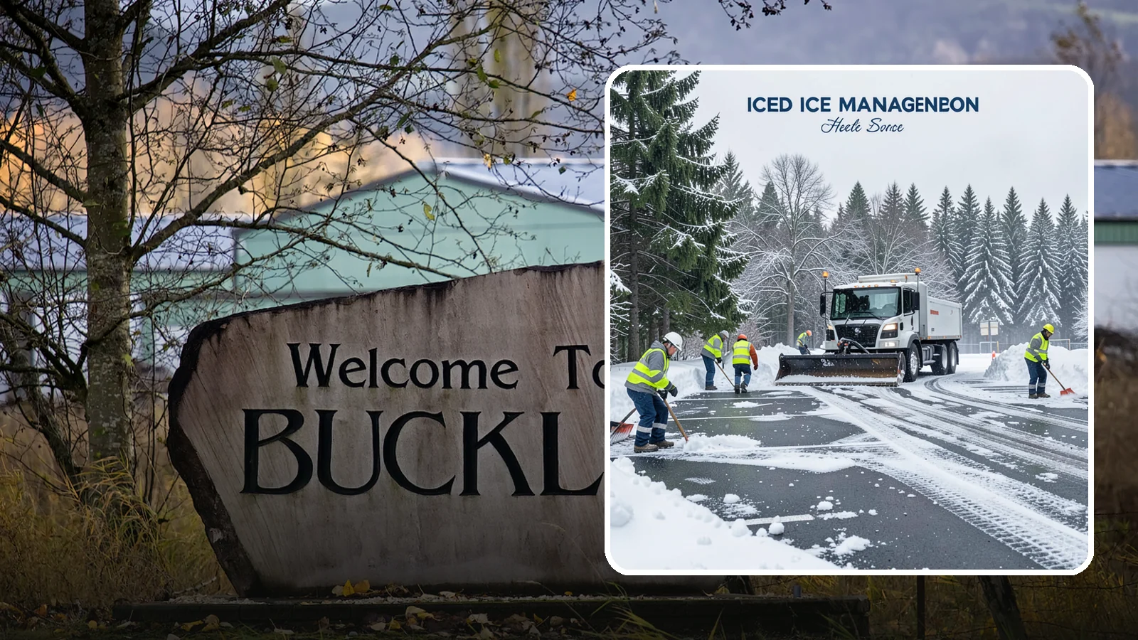 Parking Stall Clearing in Buckley, Pierce County, WA - We clear individual stalls down to the pavement so every space is usable after a storm.