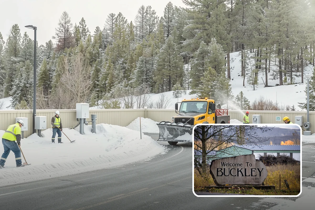 Parking Stall Clearing in Buckley, Pierce County, WA - Opens every stall, not just the aisles