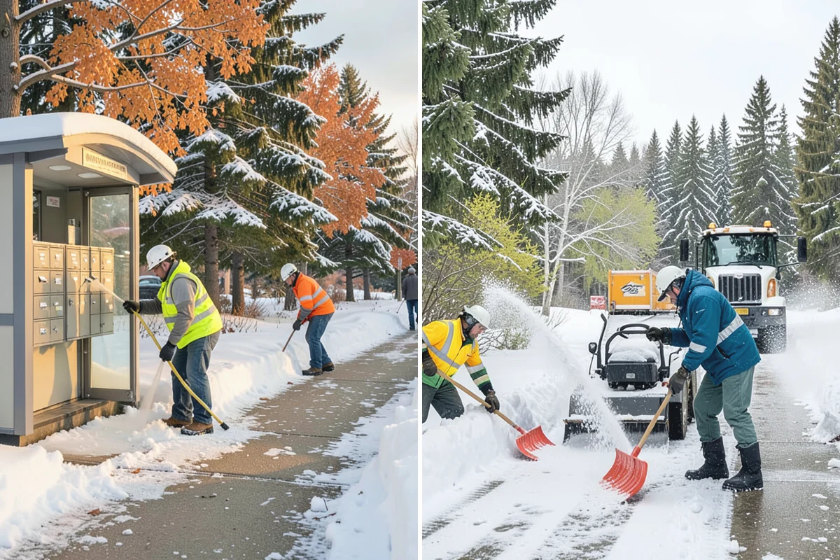 Parking Stall Clearing in Buckley, Pierce County, WA - We identify stalls left blocked after plowing