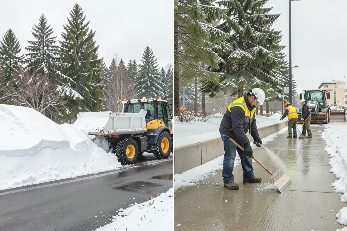 Parking Stall Clearing in Burien, King County, WA - We identify stalls left blocked after plowing