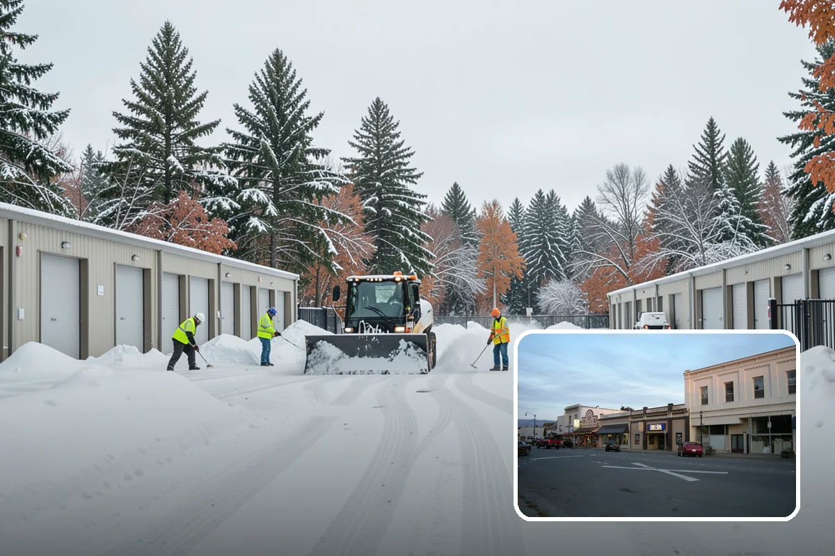 Parking Stall Clearing in Burlington, Skagit County, WA - Opens every stall, not just the aisles