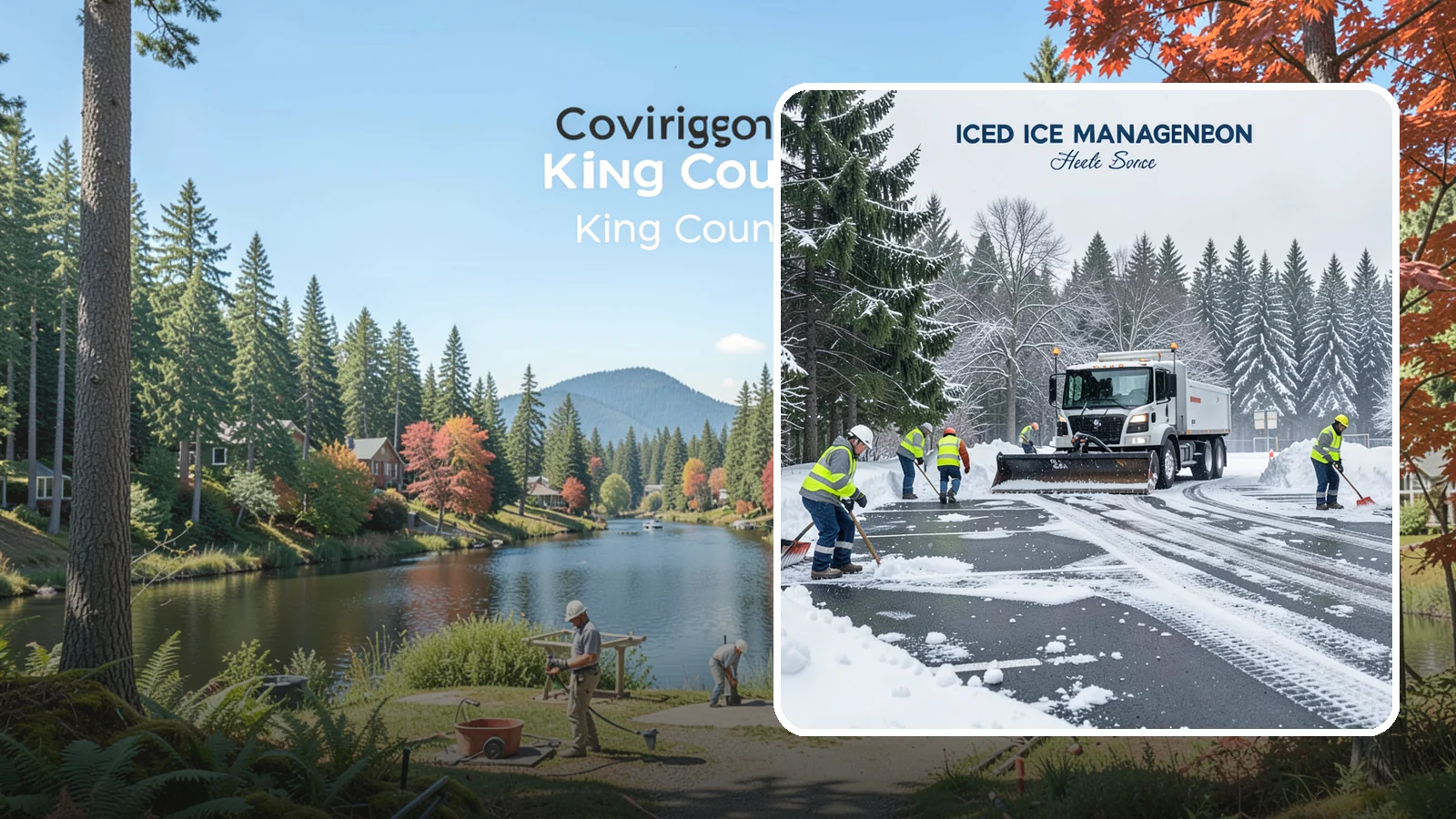 Parking Stall Clearing in Covington, King County, WA - We clear individual stalls down to the pavement so every space is usable after a storm.