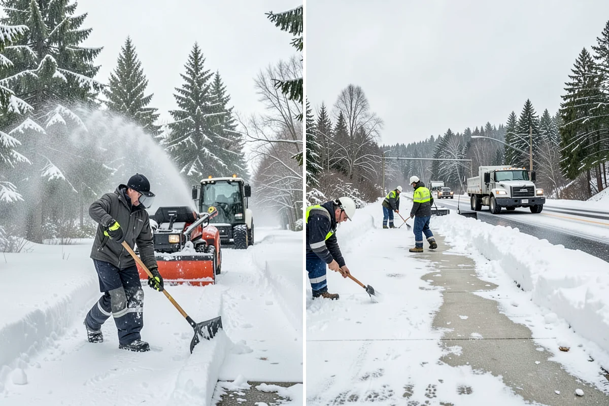 Parking Stall Clearing in DuPont, Pierce County, WA - We identify stalls left blocked after plowing