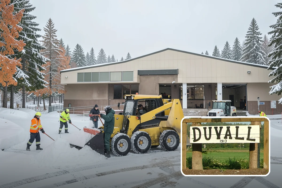 Parking Stall Clearing in Duvall, King County, WA - Opens every stall, not just the aisles