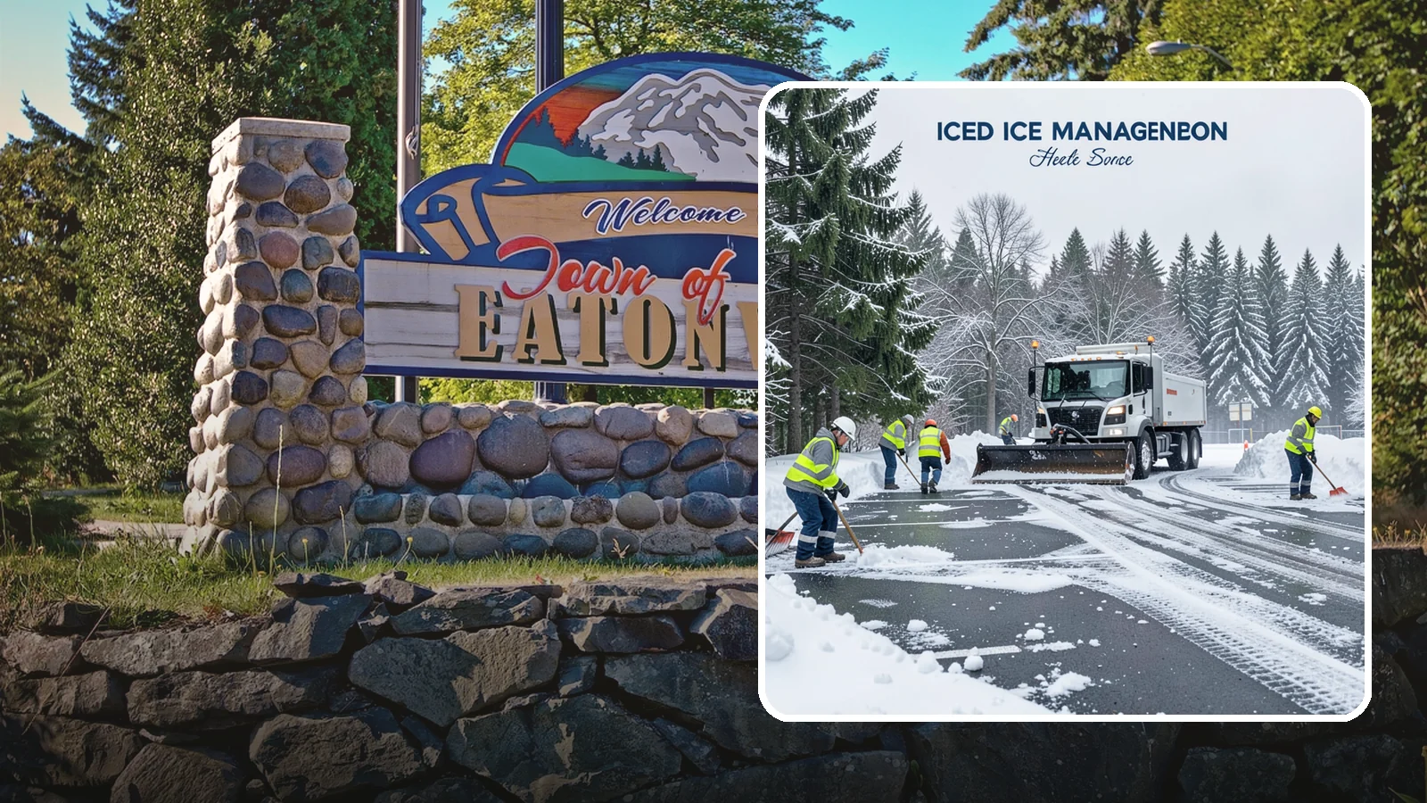 Parking Stall Clearing in Eatonville, Pierce County, WA - We clear individual stalls down to the pavement so every space is usable after a storm.