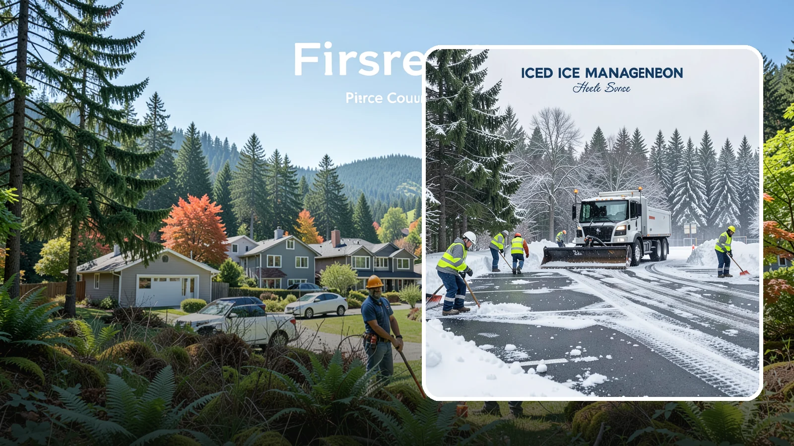 Parking Stall Clearing in Fircrest, Pierce County, WA - We clear individual stalls down to the pavement so every space is usable after a storm.