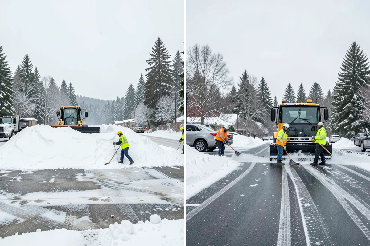 Parking Stall Clearing in Fircrest, Pierce County, WA - We identify stalls left blocked after plowing