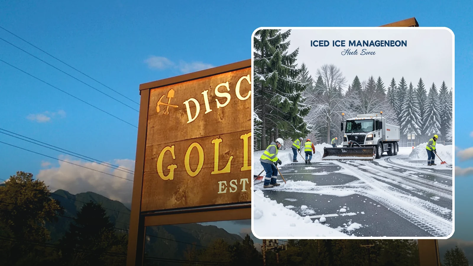 Parking Stall Clearing in Gold Bar, Snohomish County, WA - We clear individual stalls down to the pavement so every space is usable after a storm.