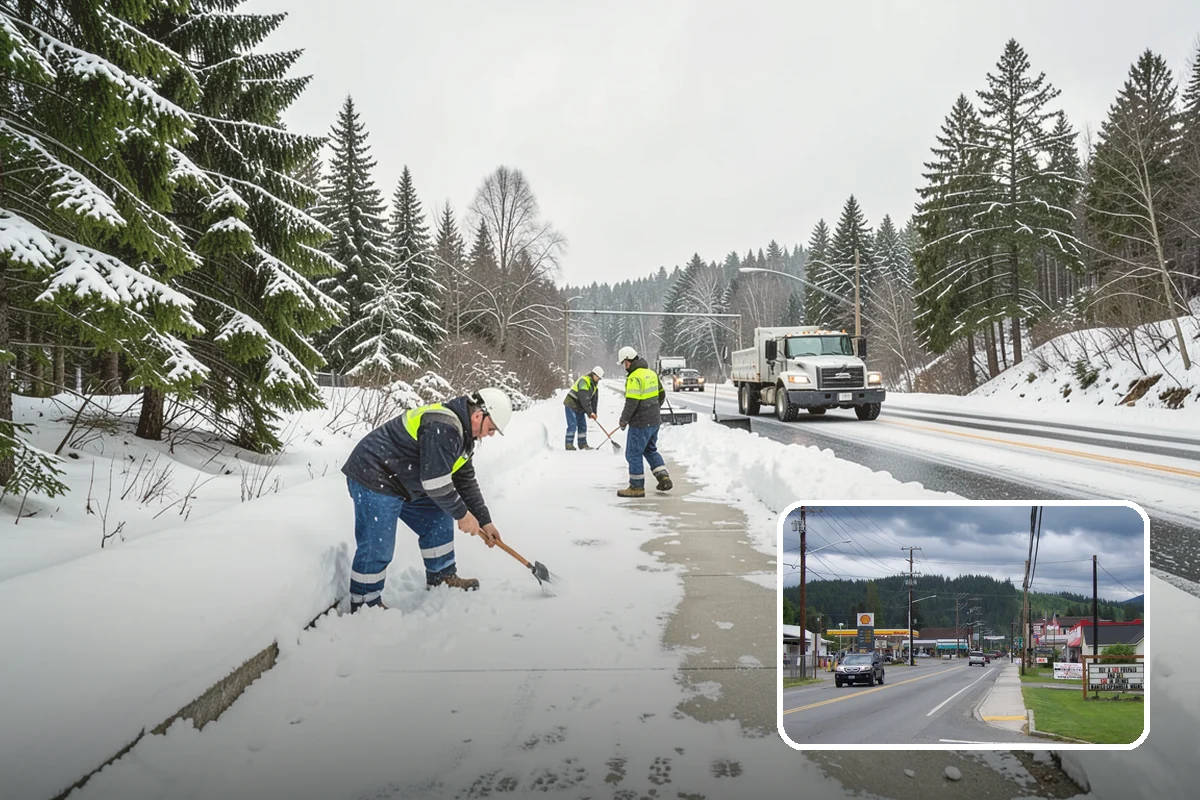 Parking Stall Clearing in Granite Falls, Snohomish County, WA - Opens every stall, not just the aisles