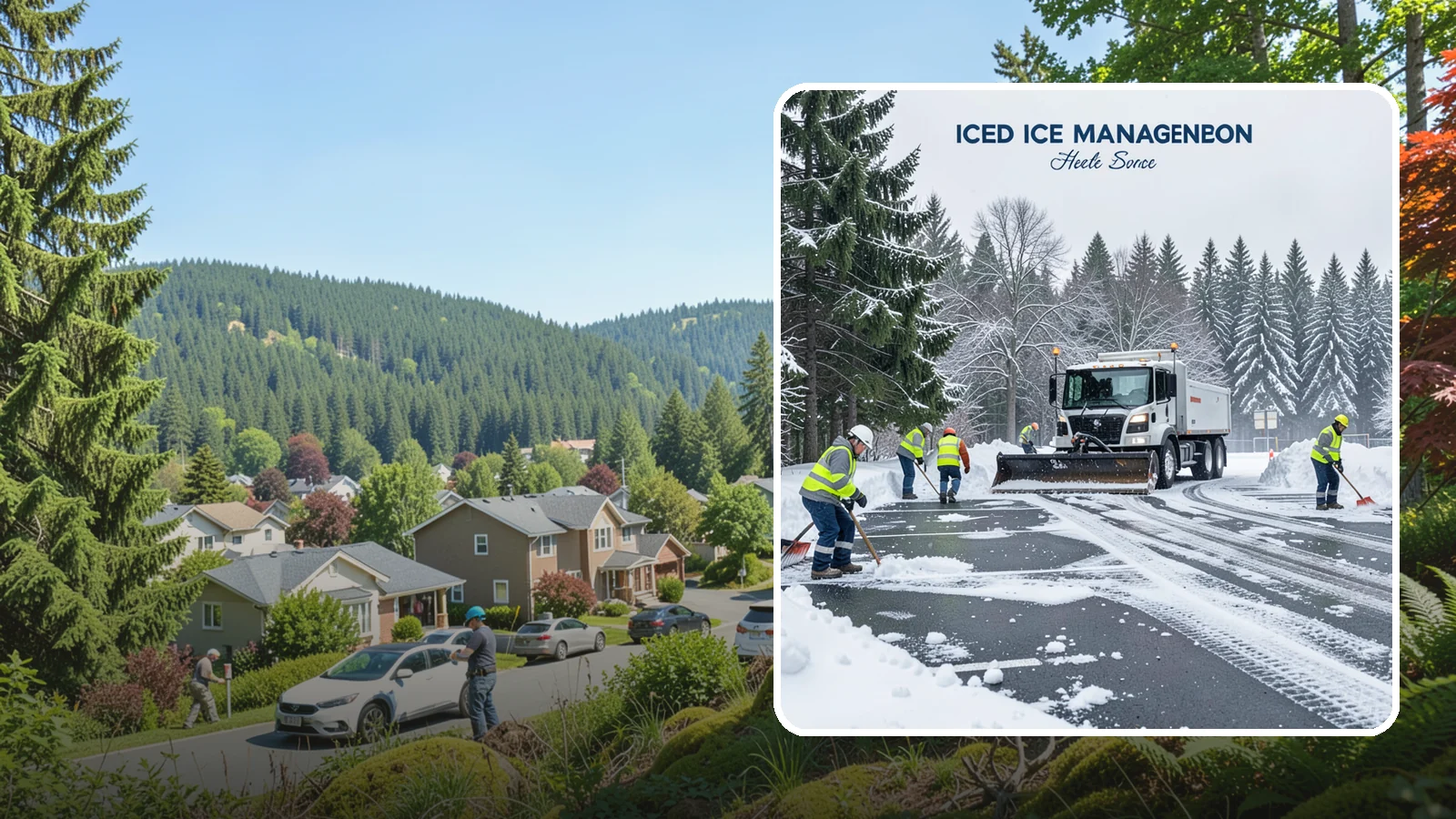 Parking Stall Clearing in Index, Snohomish County, WA - We clear individual stalls down to the pavement so every space is usable after a storm.