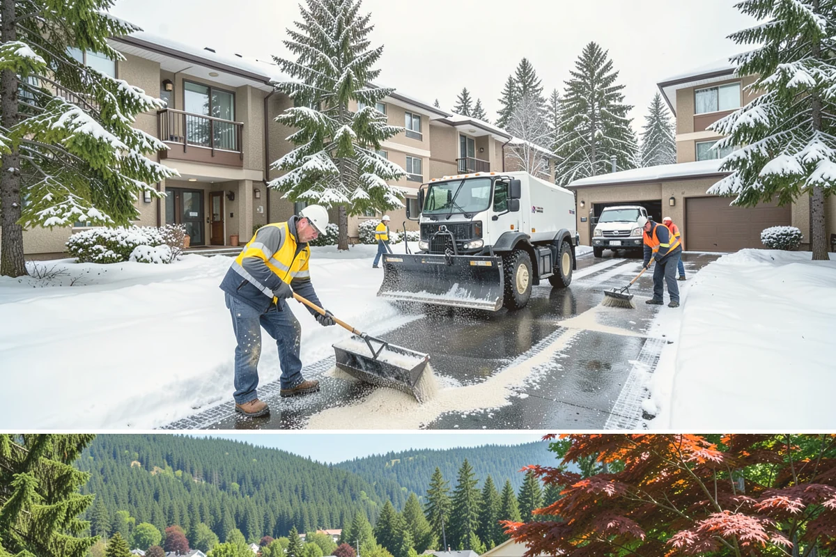 Parking Stall Clearing in Index, Snohomish County, WA - Stall clearing follows every plowable event through the winter months.
