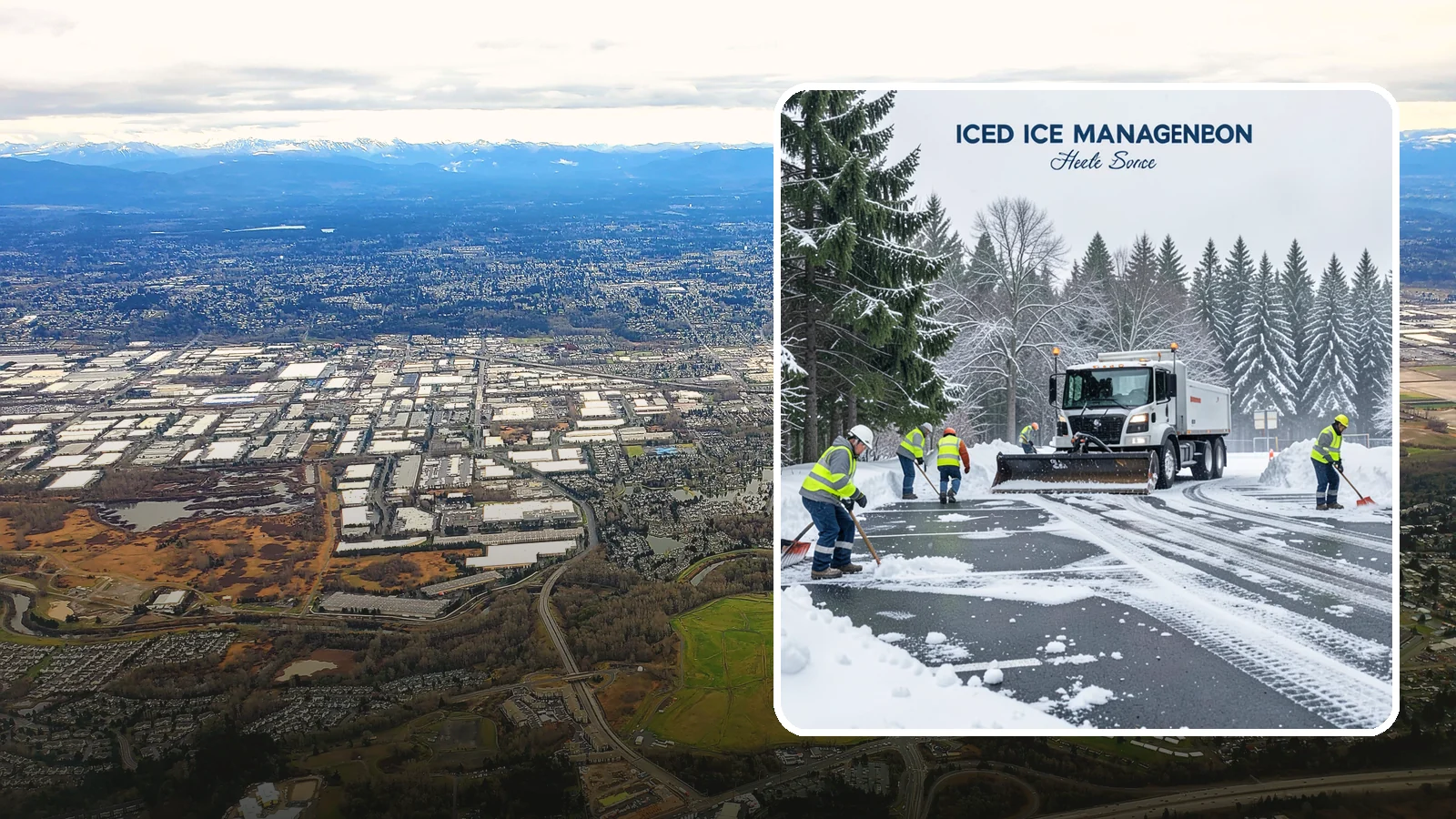 Parking Stall Clearing in Kent, King County, WA - We clear individual stalls down to the pavement so every space is usable after a storm.