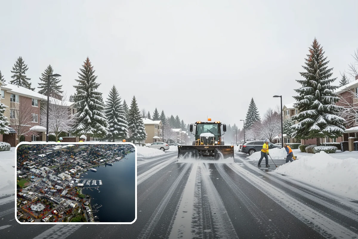 Parking Stall Clearing in Kirkland, King County, WA - Opens every stall, not just the aisles
