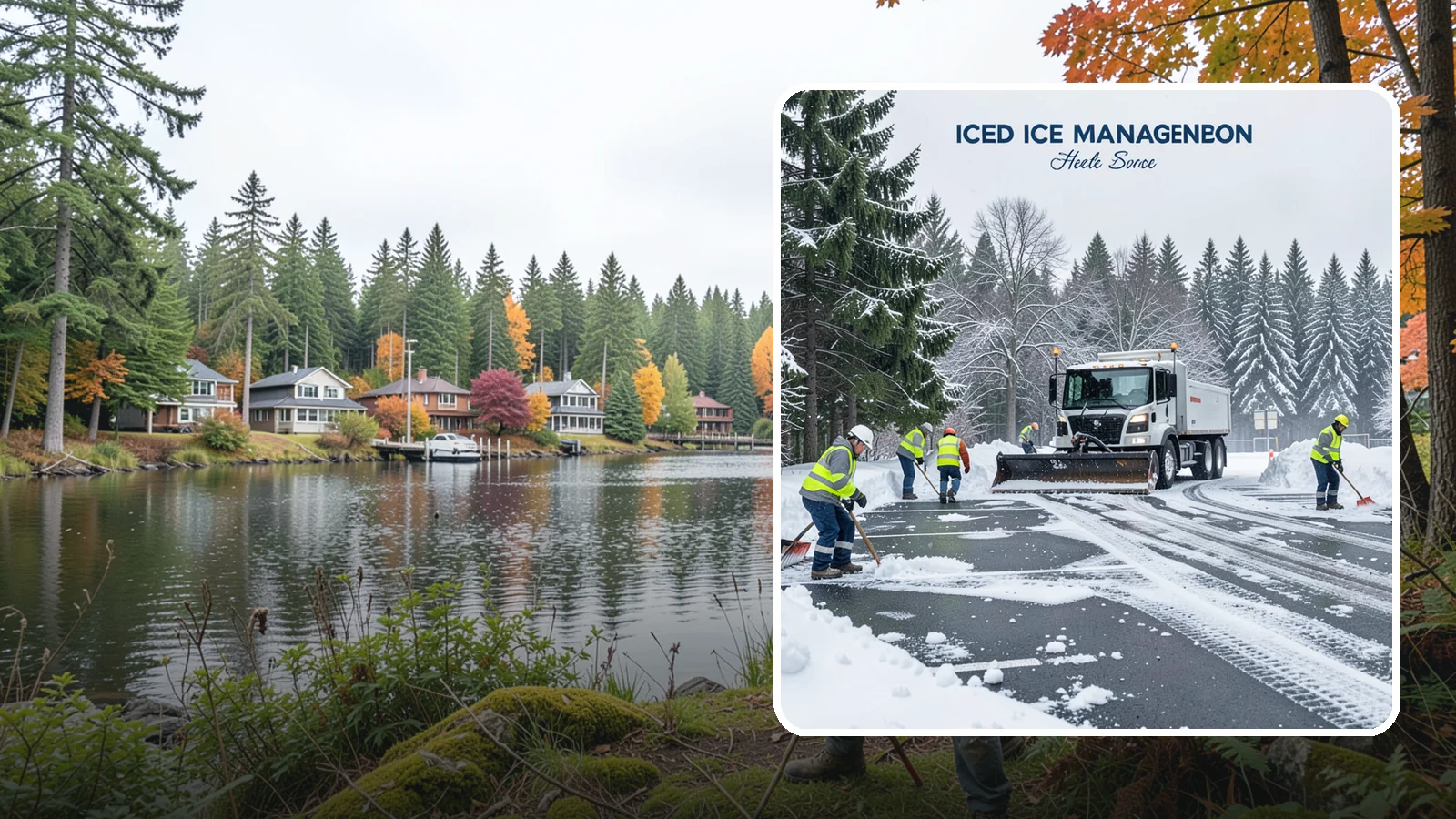 Parking Stall Clearing in La Conner, Skagit County, WA - We clear individual stalls down to the pavement so every space is usable after a storm.