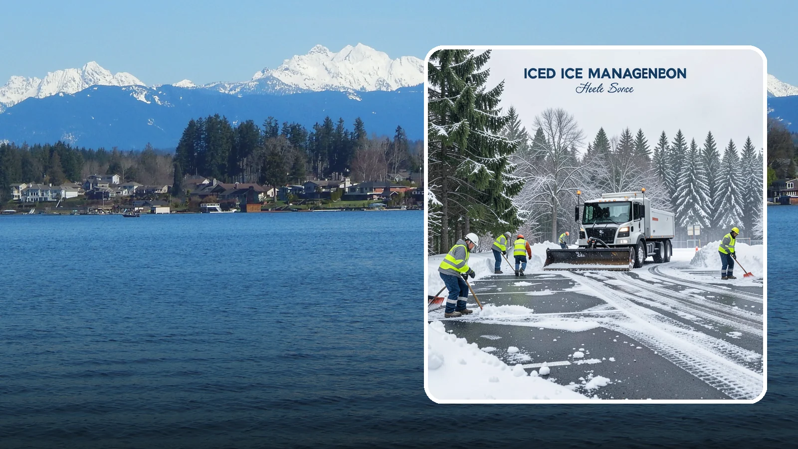 Parking Stall Clearing in Lake Stevens, Snohomish County, WA - We clear individual stalls down to the pavement so every space is usable after a storm.