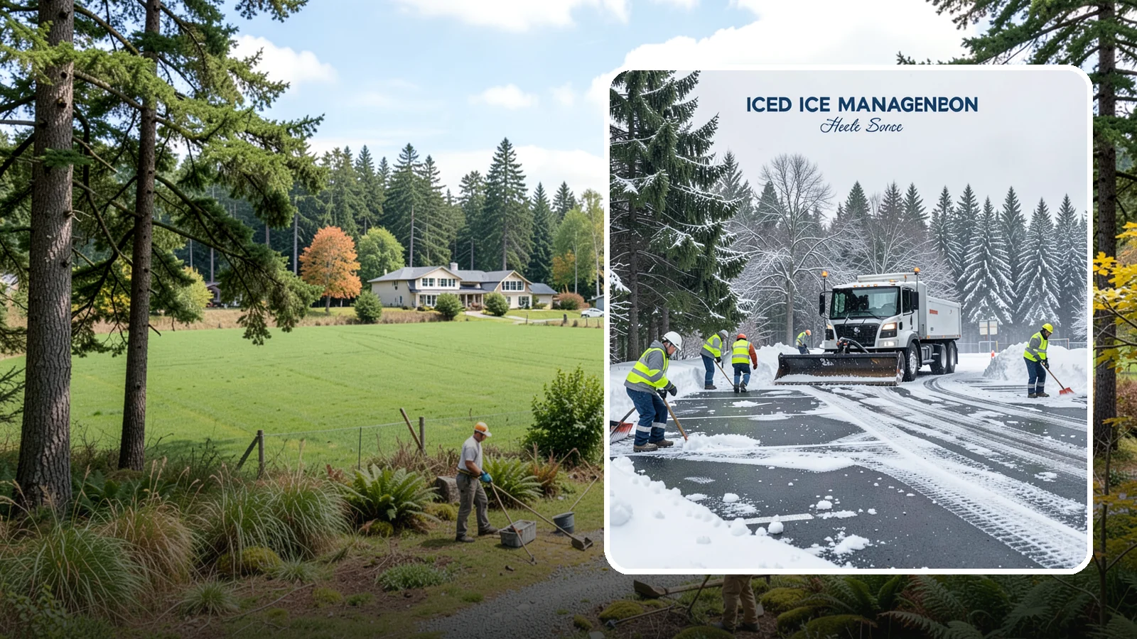 Parking Stall Clearing in Lyman, Skagit County, WA - We clear individual stalls down to the pavement so every space is usable after a storm.