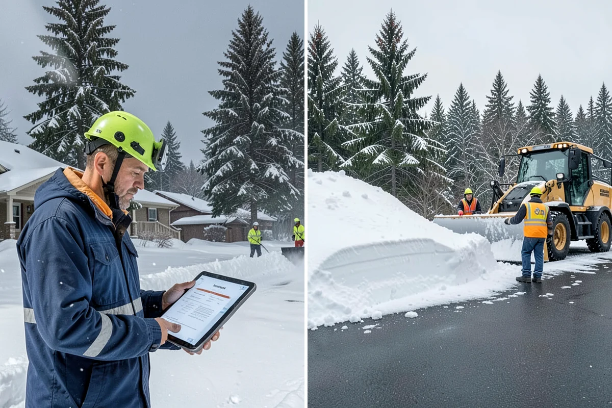 Parking Stall Clearing in Lyman, Skagit County, WA - We identify stalls left blocked after plowing