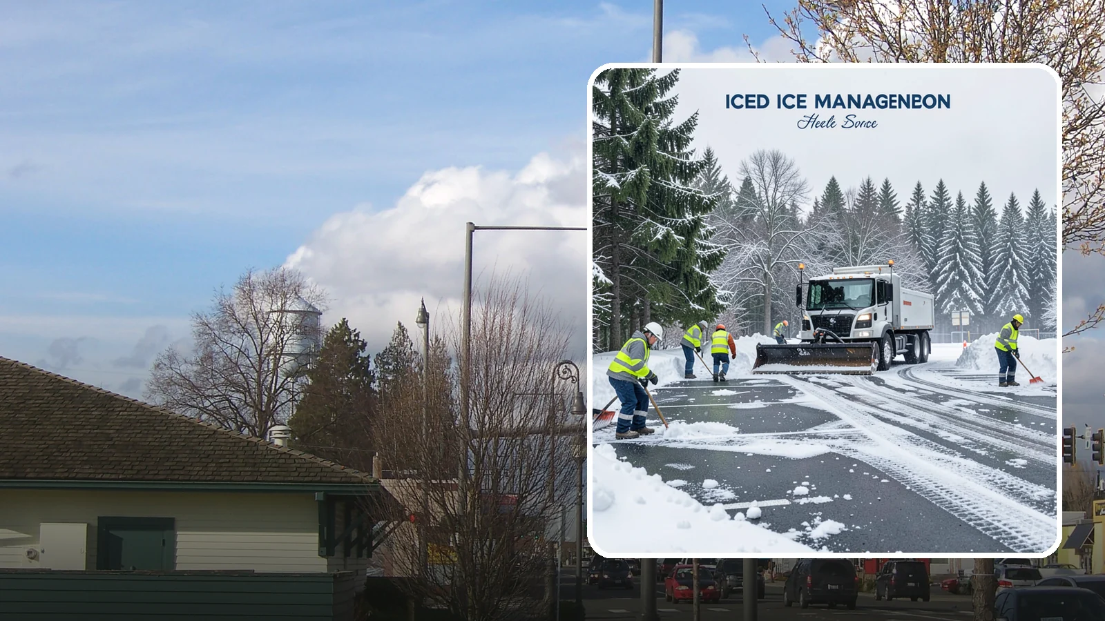 Parking Stall Clearing in Marysville, Snohomish County, WA - We clear individual stalls down to the pavement so every space is usable after a storm.