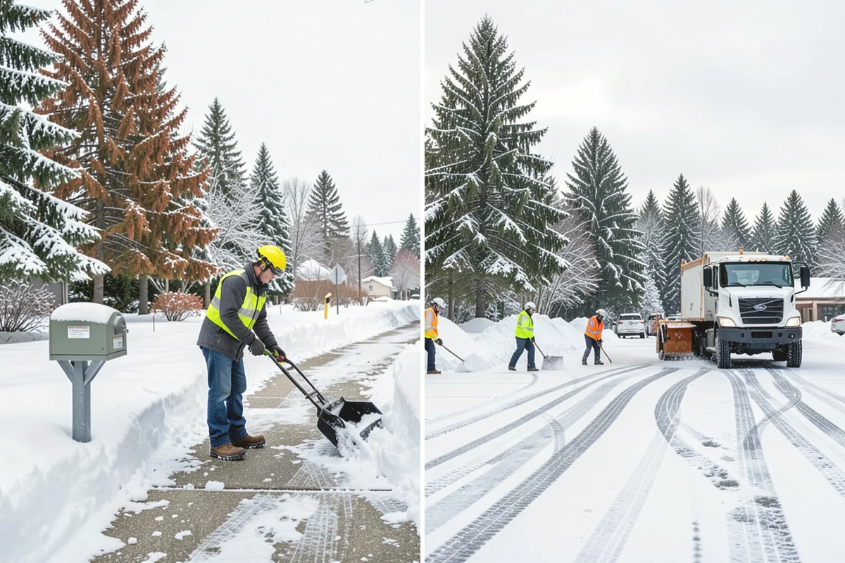 Parking Stall Clearing in Mercer Island, King County, WA - We identify stalls left blocked after plowing