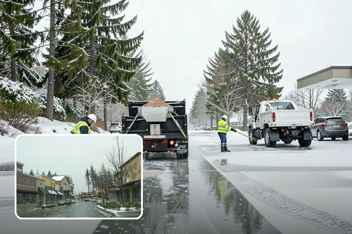 Parking Stall Clearing in Mill Creek, Snohomish County, WA - Opens every stall, not just the aisles