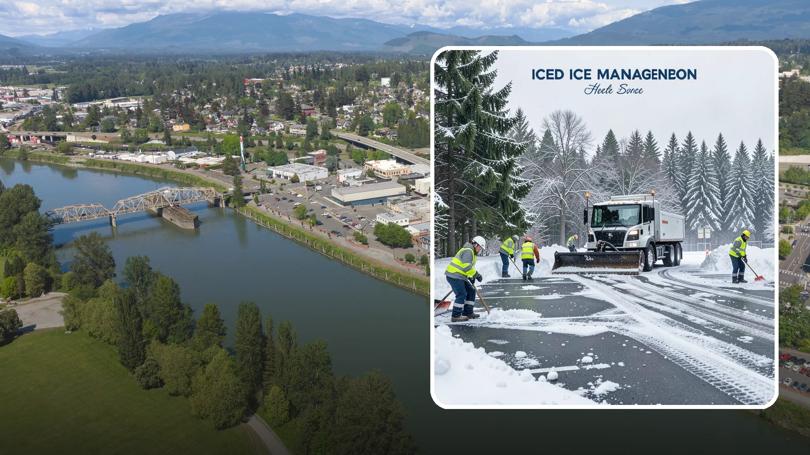 Parking Stall Clearing in Mount Vernon, Skagit County, WA - We clear individual stalls down to the pavement so every space is usable after a storm.