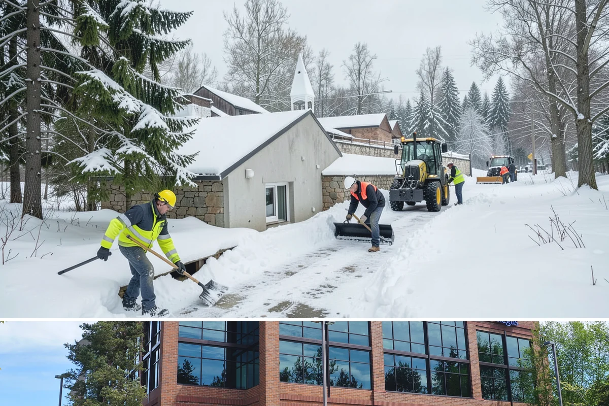 Parking Stall Clearing in Mountlake Terrace, Snohomish County, WA - Stall clearing follows every plowable event through the winter months.