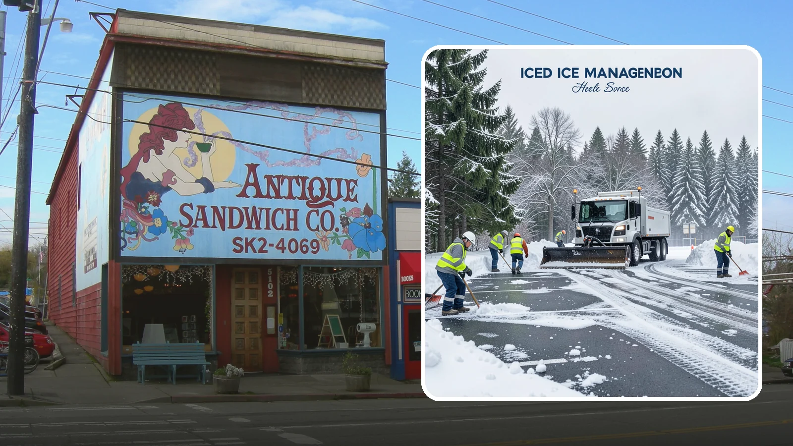 Parking Stall Clearing in Ruston, Pierce County, WA - We clear individual stalls down to the pavement so every space is usable after a storm.