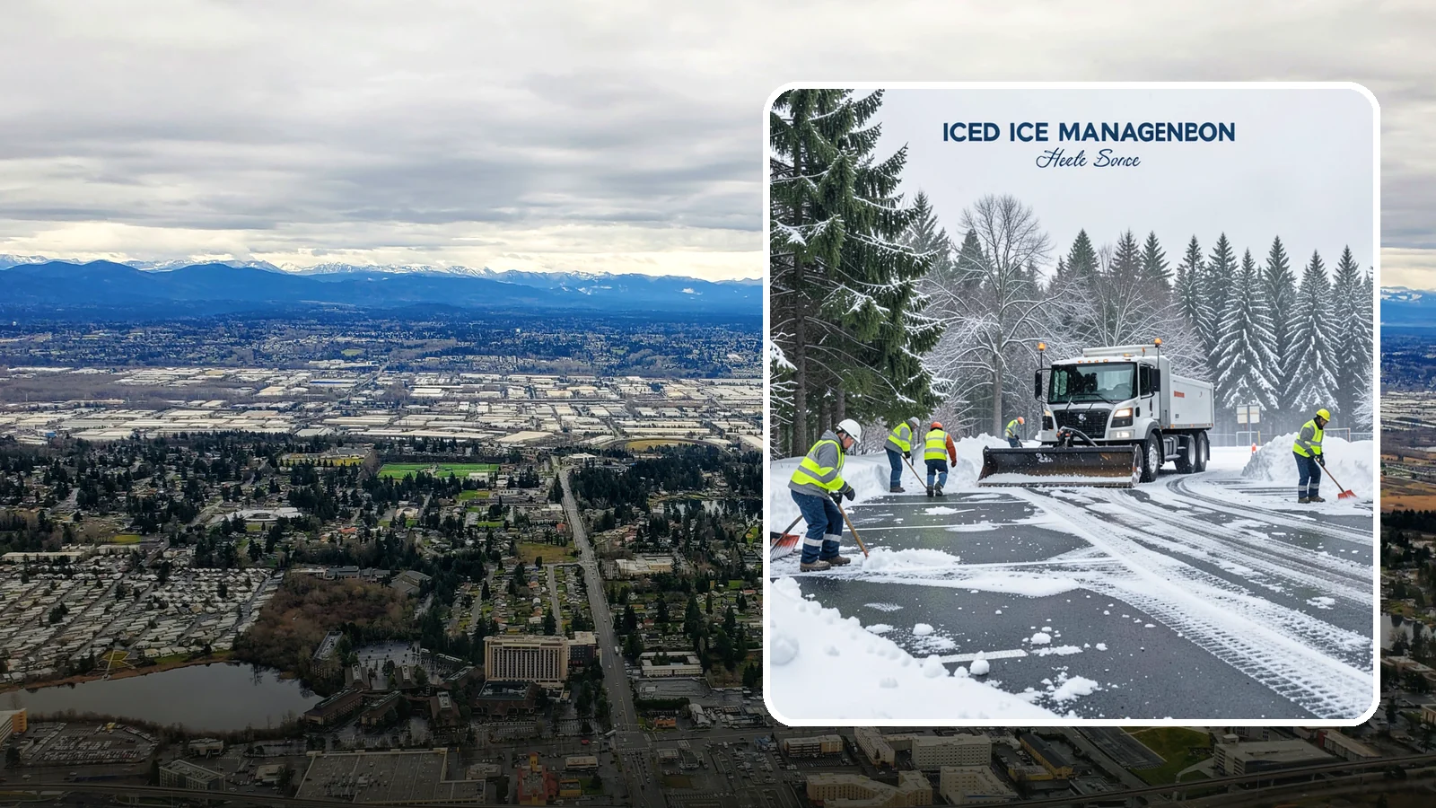 Parking Stall Clearing in SeaTac, King County, WA - We clear individual stalls down to the pavement so every space is usable after a storm.